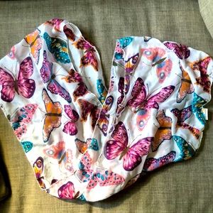 Butterfly print infinity scarf